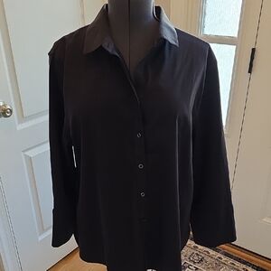 Chico's Elegant Black Button Down Shirt